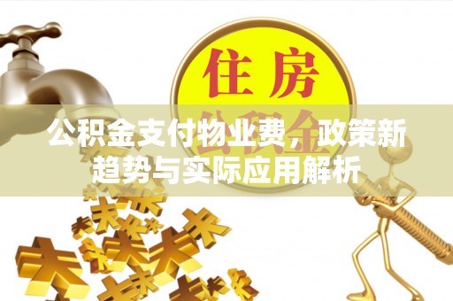 光复公积金支付物业费，政策新趋势与实际应用解析